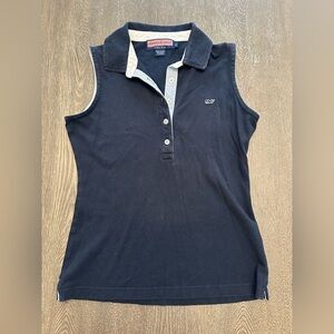 VINEYARD VINES NAVY BLUE KNIT POLO TANK TOP - Size Small SKU:592